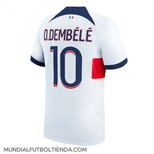 Camiseta Paris Saint-Germain Ousmane Dembele #10 Segunda Equipación Replica 2023-24 mangas cortas